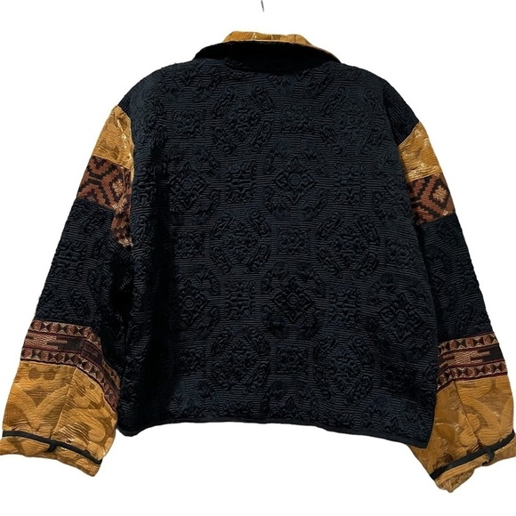 Flashback Vintage Medium Large Floral Aztec Southwestern Embroidered Jacket Y3 - Picture 2 of 6